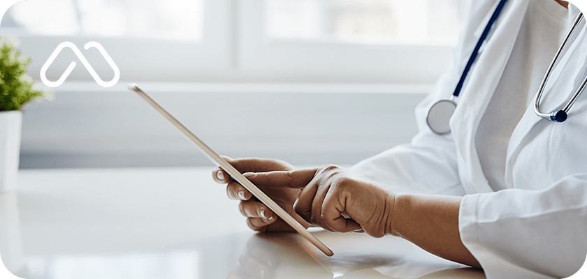 Doctor holding a tablet